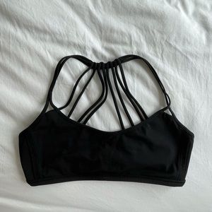 Black Lululemon Strappy Racerback Bra
